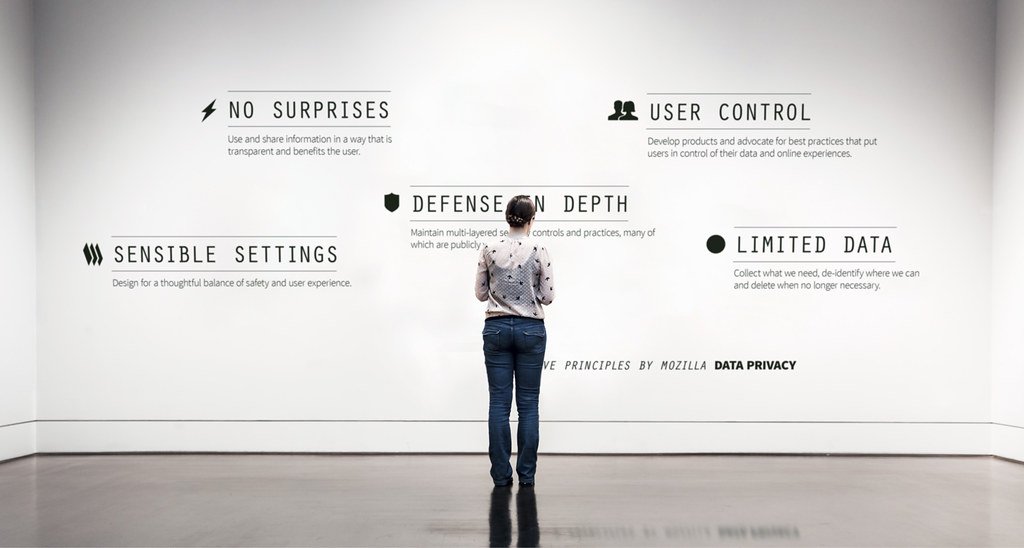 Five Data Privacy Principles from Mozilla (Put on a museum wall) 2014